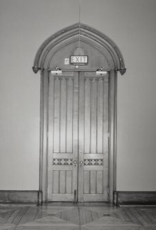 Detail of hood moulded door in the long gallery