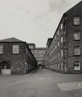 View from E of Linside Mill and printing works.