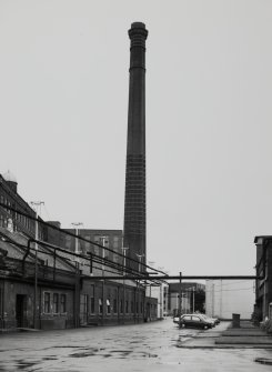View of chimney of former boiler house from SW.