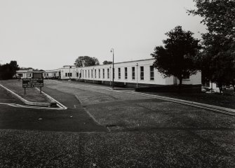 View of N block from E.