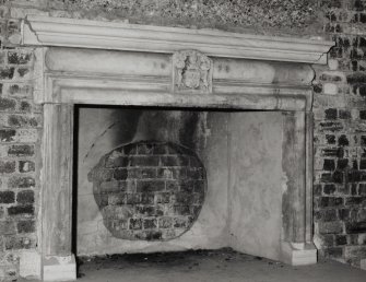 Interior.
Detail of fireplace in main hall.