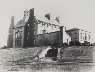 Copy of historic photograph showing general view from SW.