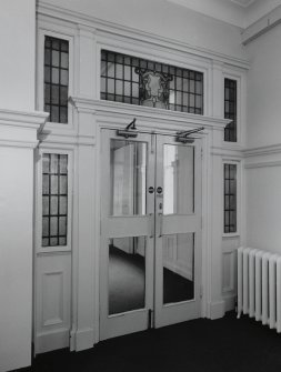 Interior. Medical Admin Block view of door frame.