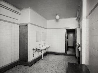 Interior.
View of toilet and wash room on first floor.