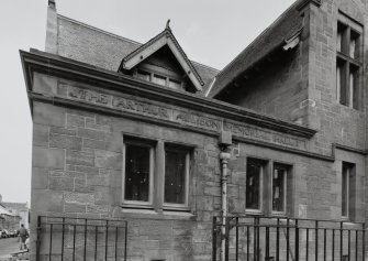 Detail of inscription " THE ARTHUR ALLISON MEMORIAL HALL"