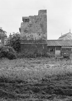 General view of dovecot and greenhouse at Newhailes House.
