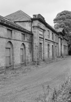 View of entrance to Newhailes House stables from south west.