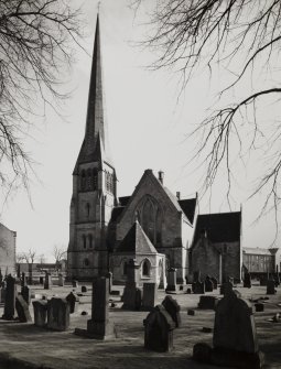 View of church and churchyard from W.