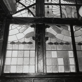 Interior.
Detail of stained glass.