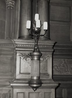 Interior.
Detail of light fitting in Council Chamber.