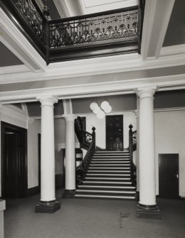 Interior.
View of E staircase in entrance hall from W.