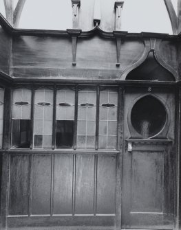 Interior.
Detail of screen and door to lounge no. 2.