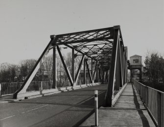 General view of rolling lift bridge from W