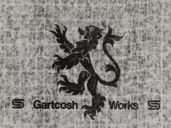 Detail of Gartcosh Work 'Griffin' logo.