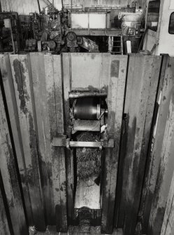 Interior.
View of waste pit at end of pickle line.