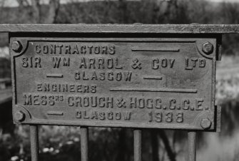 Kirkintilloch, Forth and Clyde Canal, Hillhead Bridge
Detail of date plaque