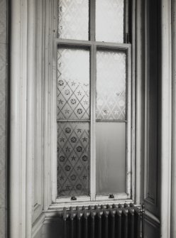 Interior.
Detail of window in main corridor.