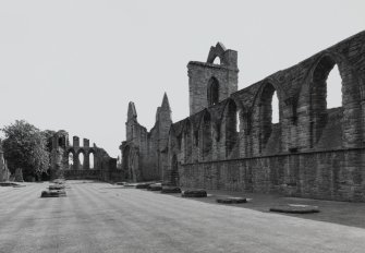 Interior.  View of nave from WSW.