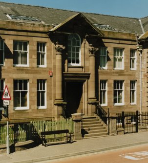 View of main entrance from S.