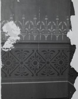 Interior.
Detail of original wall stencilling in Library.