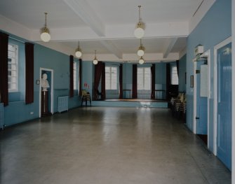 Interior. Ground floor lower hall from N