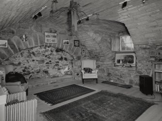 View of fourth vaulted room, the former kitchen from SW.