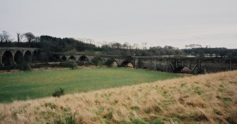 General view of bridge from NNW, also showing North Water Viaduct (left)