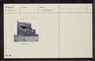 Letham House, NT47SE 4, Ordnance Survey index card, Recto