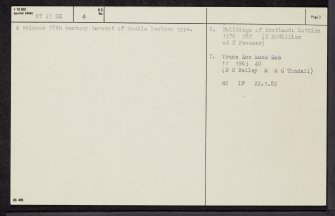 Letham House, NT47SE 4, Ordnance Survey index card, Page Number 2, Recto