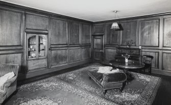 Interior.
View of panelling in original principal bedroom on ground floor.