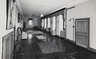 Interior.
View from N of long gallery on first floor.