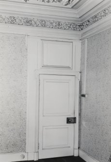 Interior.
Detail of doorway and plaster frieze in upper dining room on first floor.