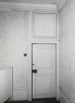 Interior.
Detail showing original door in NE apartment on second floor.