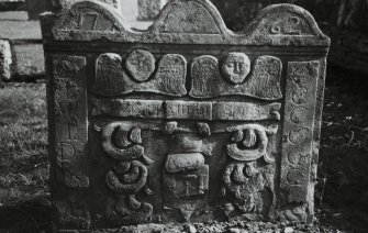 Detail showing headstone of Hain.