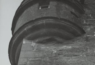 View of turret from SE showing old and new work.
