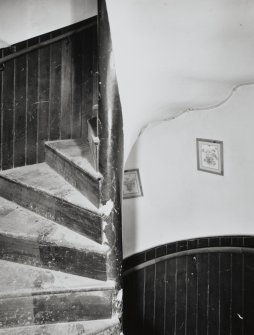 Interior.
Detail of spiral staircase.