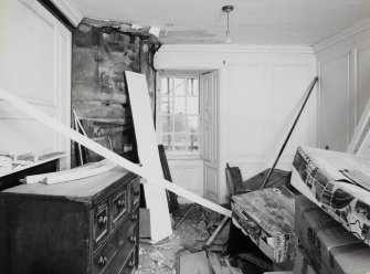 Interior.
View of panelled room on second floor.