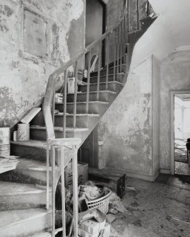 Interior.
View of entrance hall on ground floor from NW.