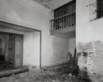 Interior.
View of library on ground floor from SE.