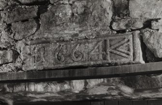 Detail showing datestone on W gate.