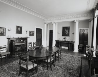 Interior.  Ground floor, view of dining room from near doorway.