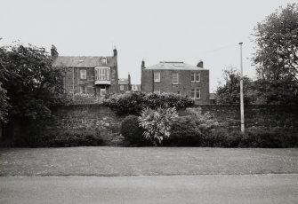 View of W end park wall from NW.