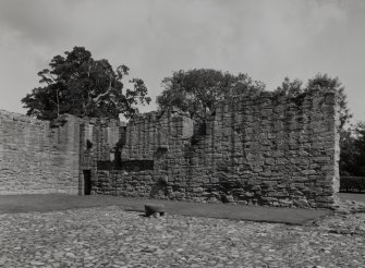View of wall on north side of courtyard from SE.