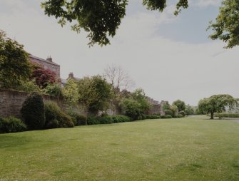 View of central portion of the Old Town walls and 8 Bridge Street from NNE.