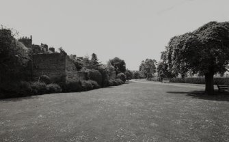 General view of Old Town walls and 12 Bridge Street from NNE.