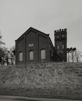 View from ENE of E end of Filter House and water tower.
