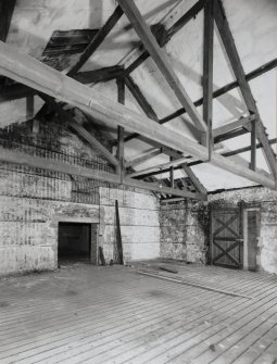 Interior.
View of former flax warehouse first floor from NE.