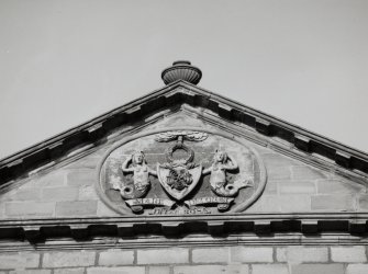 Detail of heraldic plaque.