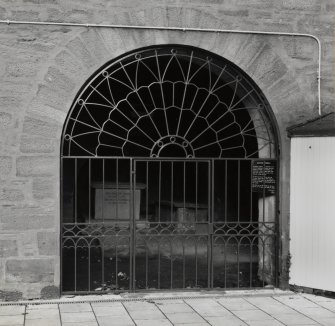 View of entrance to crypt from E.