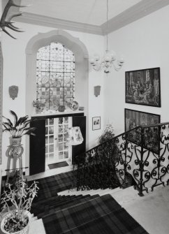 Interior. View of staircase from NNW